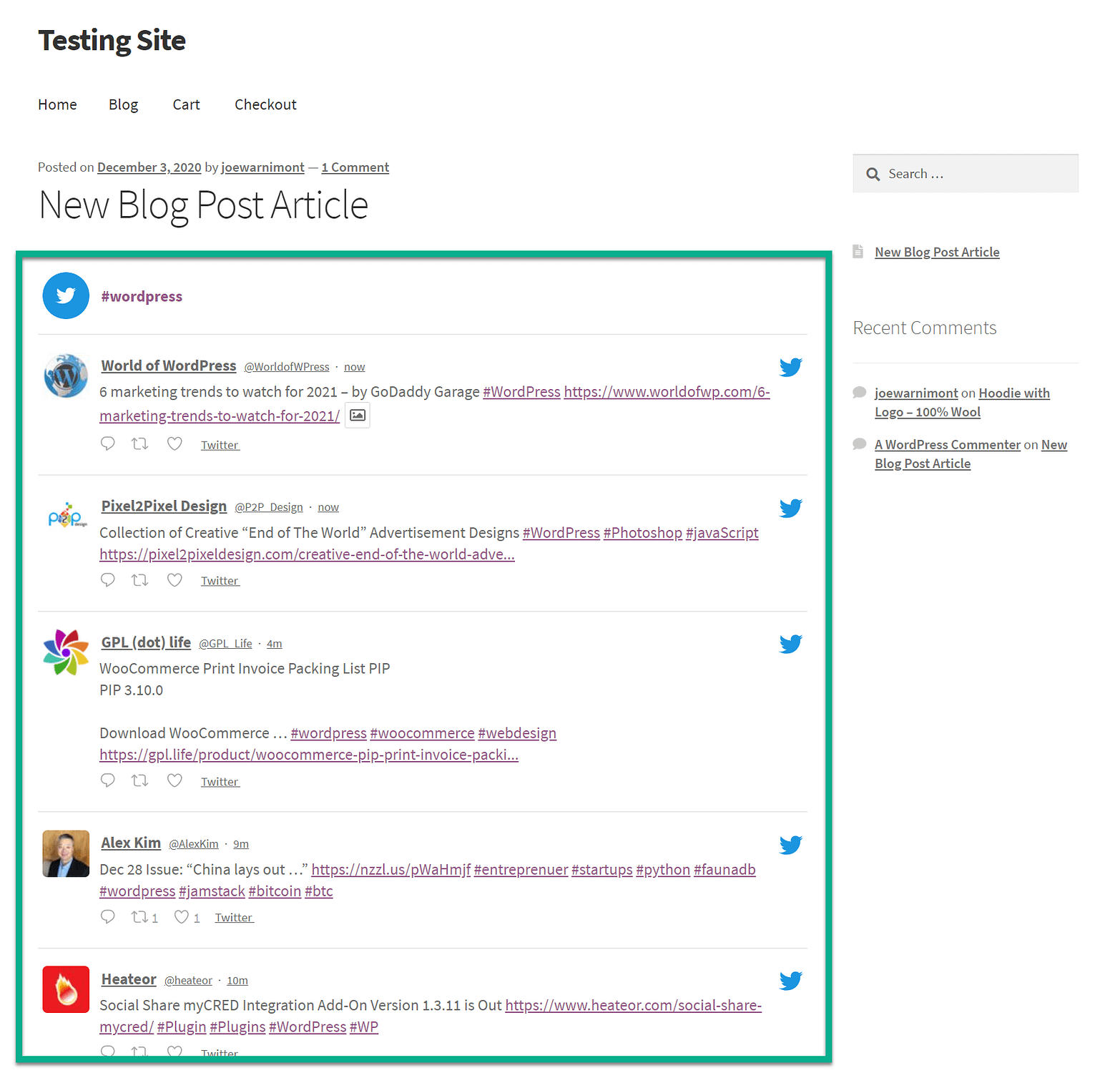 embed tweets