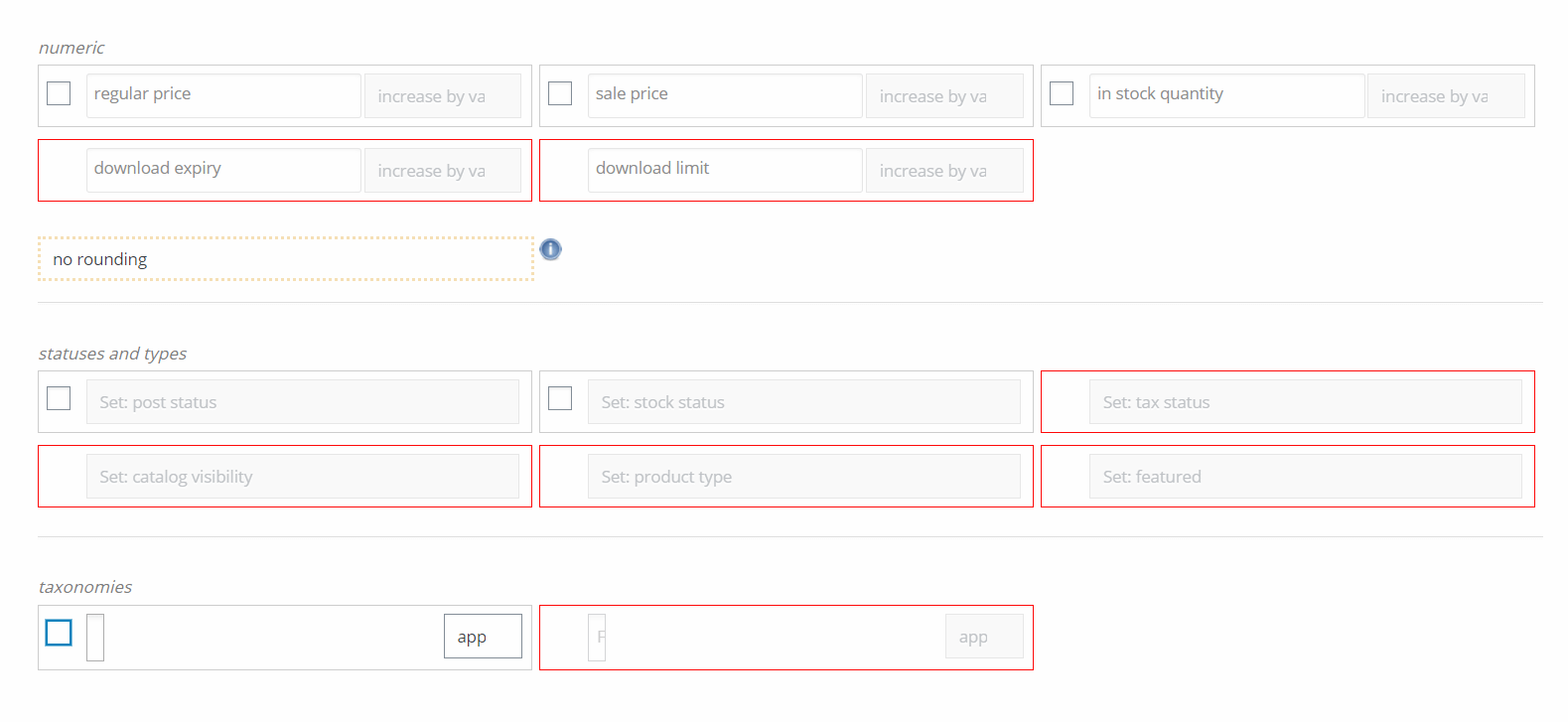 more details to bulk edit