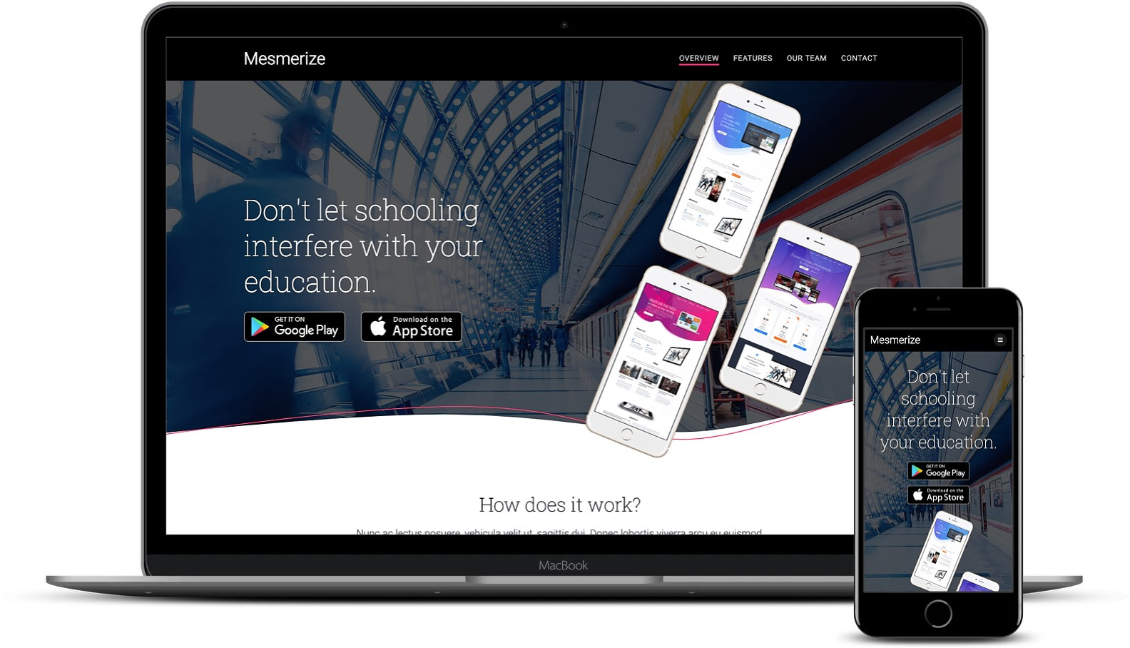 Mesmerize on desktop and mobile