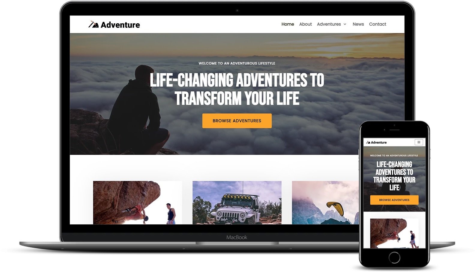 Website for adventure travel agencies using WordPress