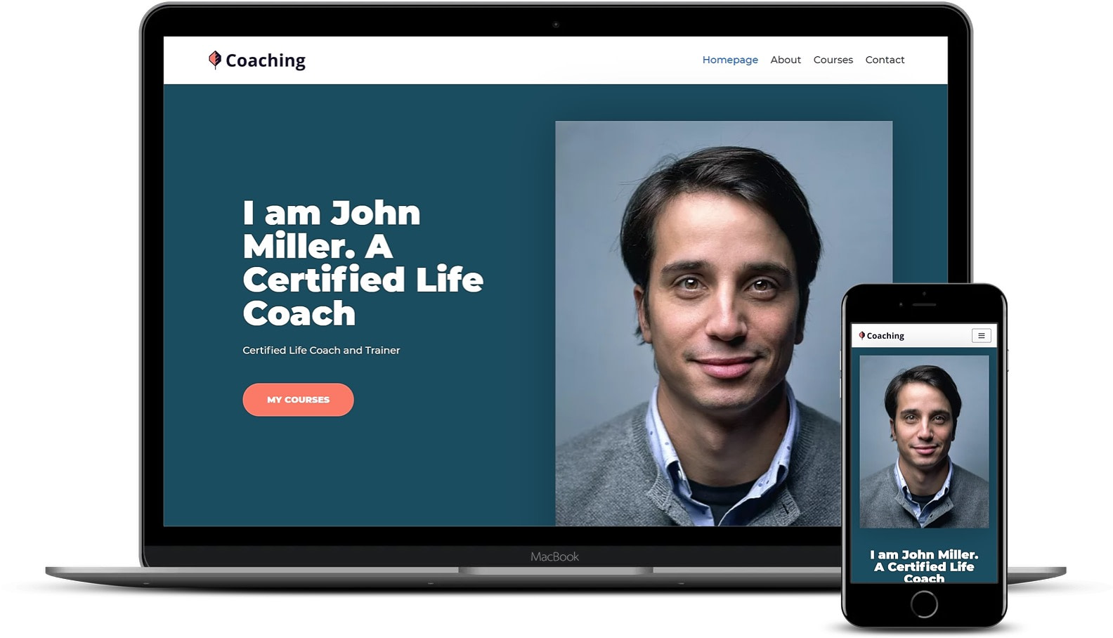 Life coaching template built with WordPress, Neve, and Elementor
