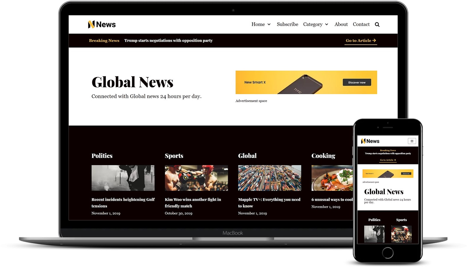 Premium Elementor templates - Neve News Magazine template