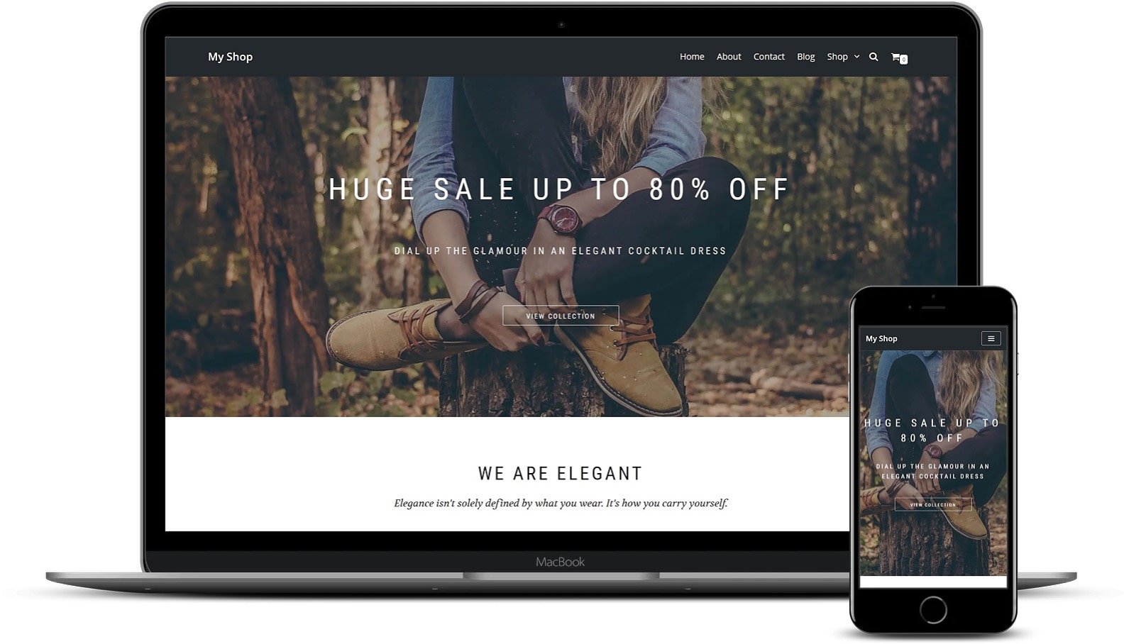 Free and premium Elementor templates - Neve Shop template
