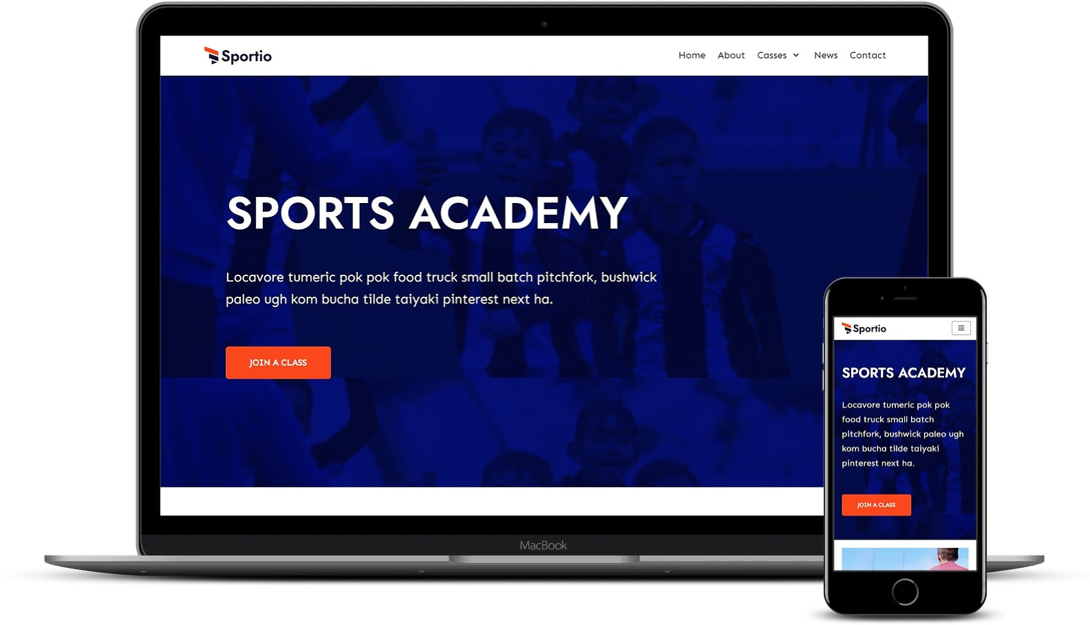 Sports academy WordPress template