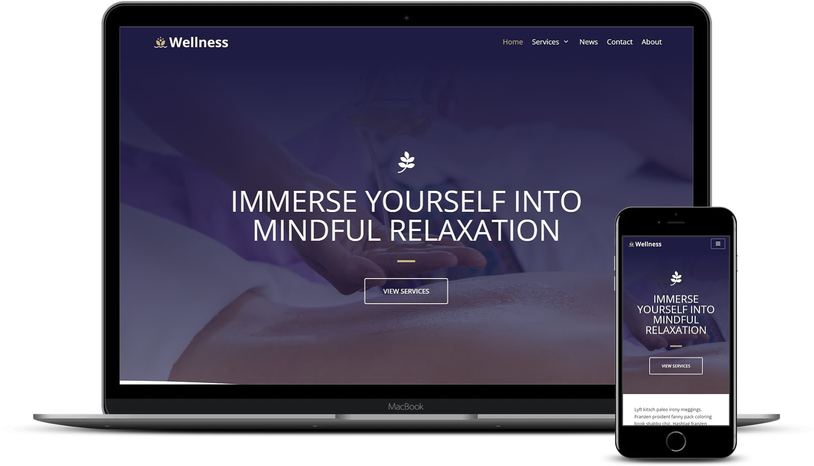 Wellness and spa WordPress template