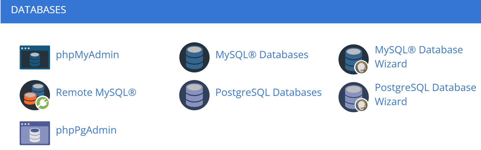 Accessing MySQL databases via cPanel. 
