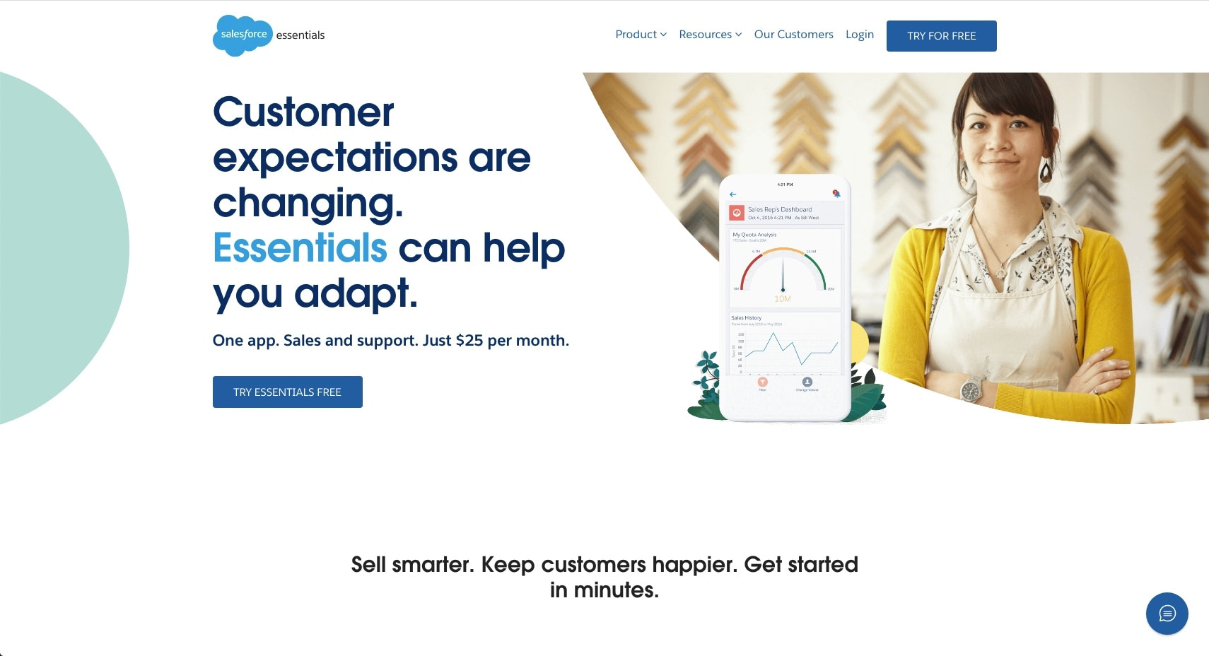 The Salesforce homepage.