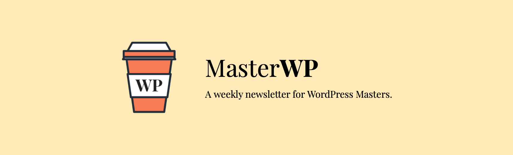 The MasterWP newsletter banner.