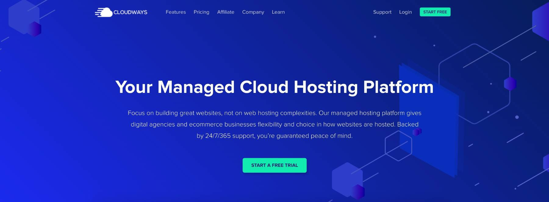 The Cloudways Homepage