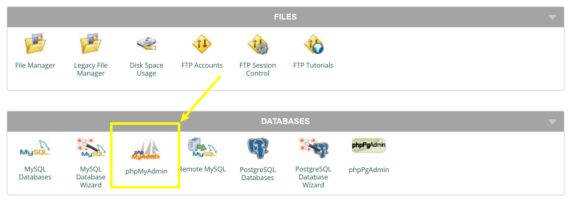 How to access phpMyAdmin