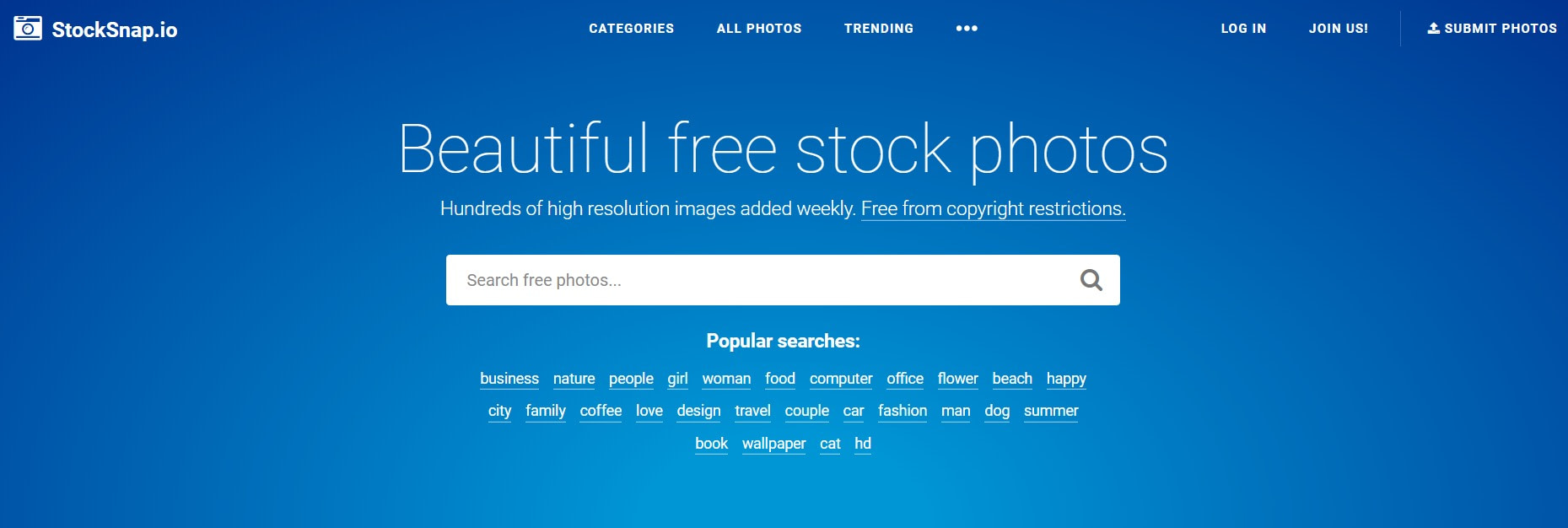 StockSnap là một trong những trang web hình ảnh chứng khoán miễn phí tốt nhất