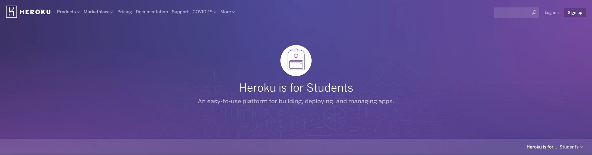 Heroku offers web hosting for students who are interested in building and deploying web applications