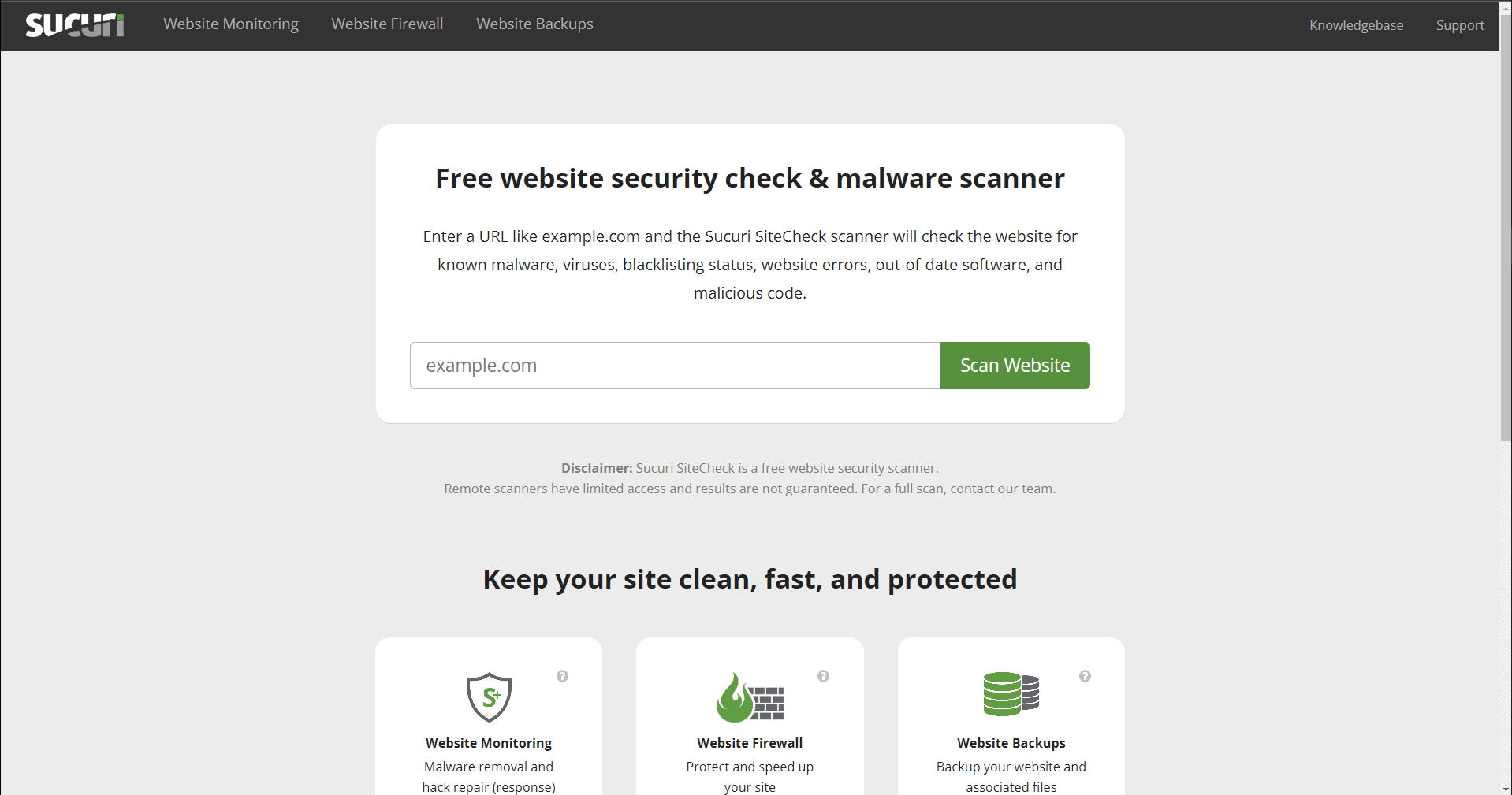 Giữ an toàn cho một trang web với Trình kiểm tra trang web Sucuri