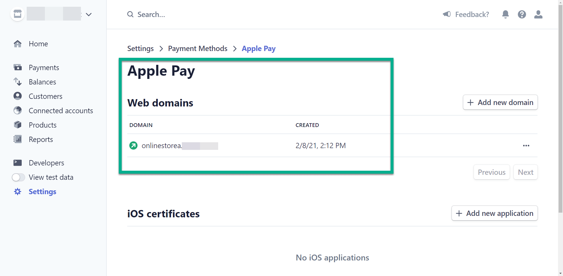 WooCommerce Apple Pay domain 