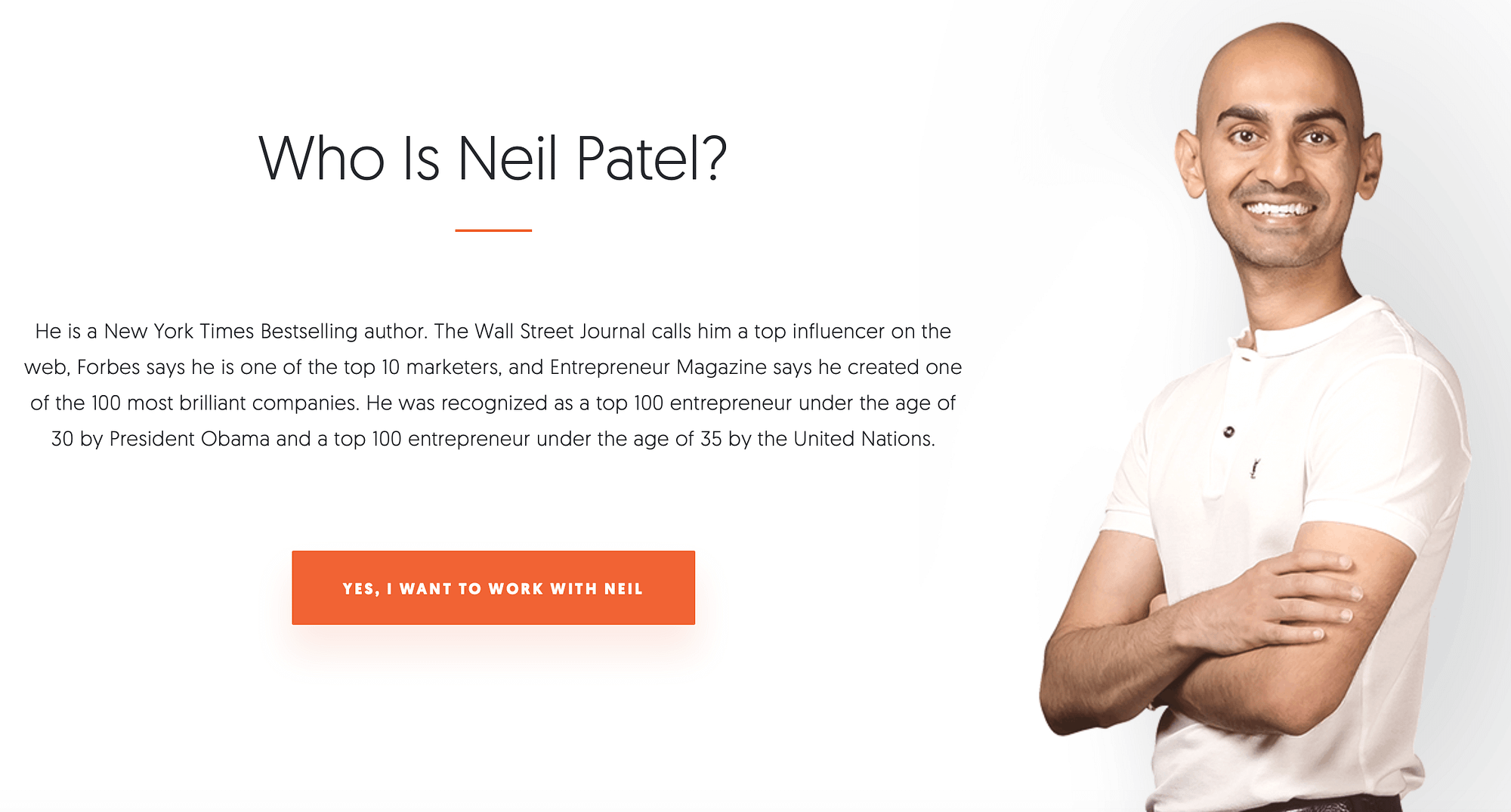 An image of Neil Patel from his home page.