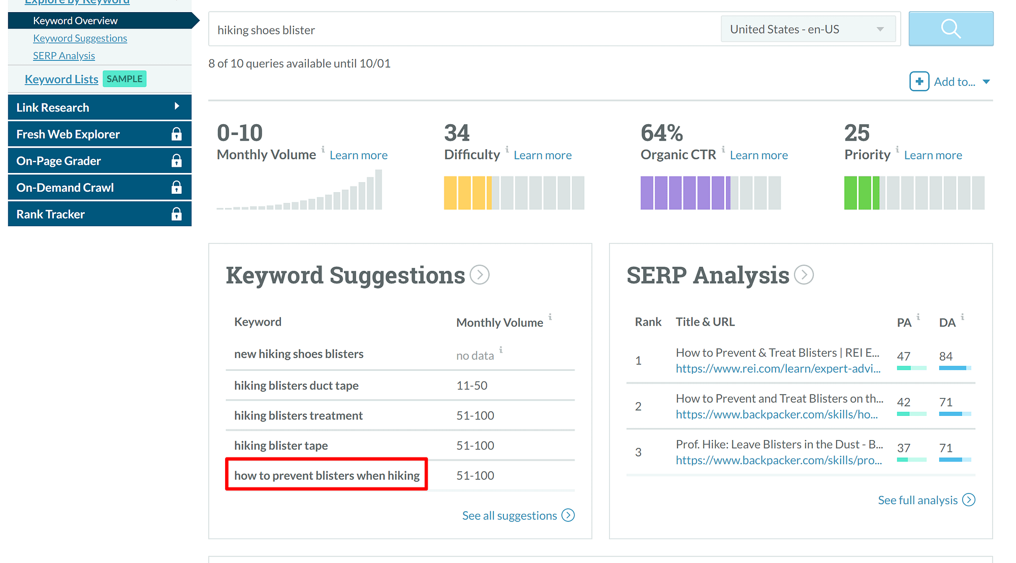 Moz Keyword Explorer helps you find what to sell online