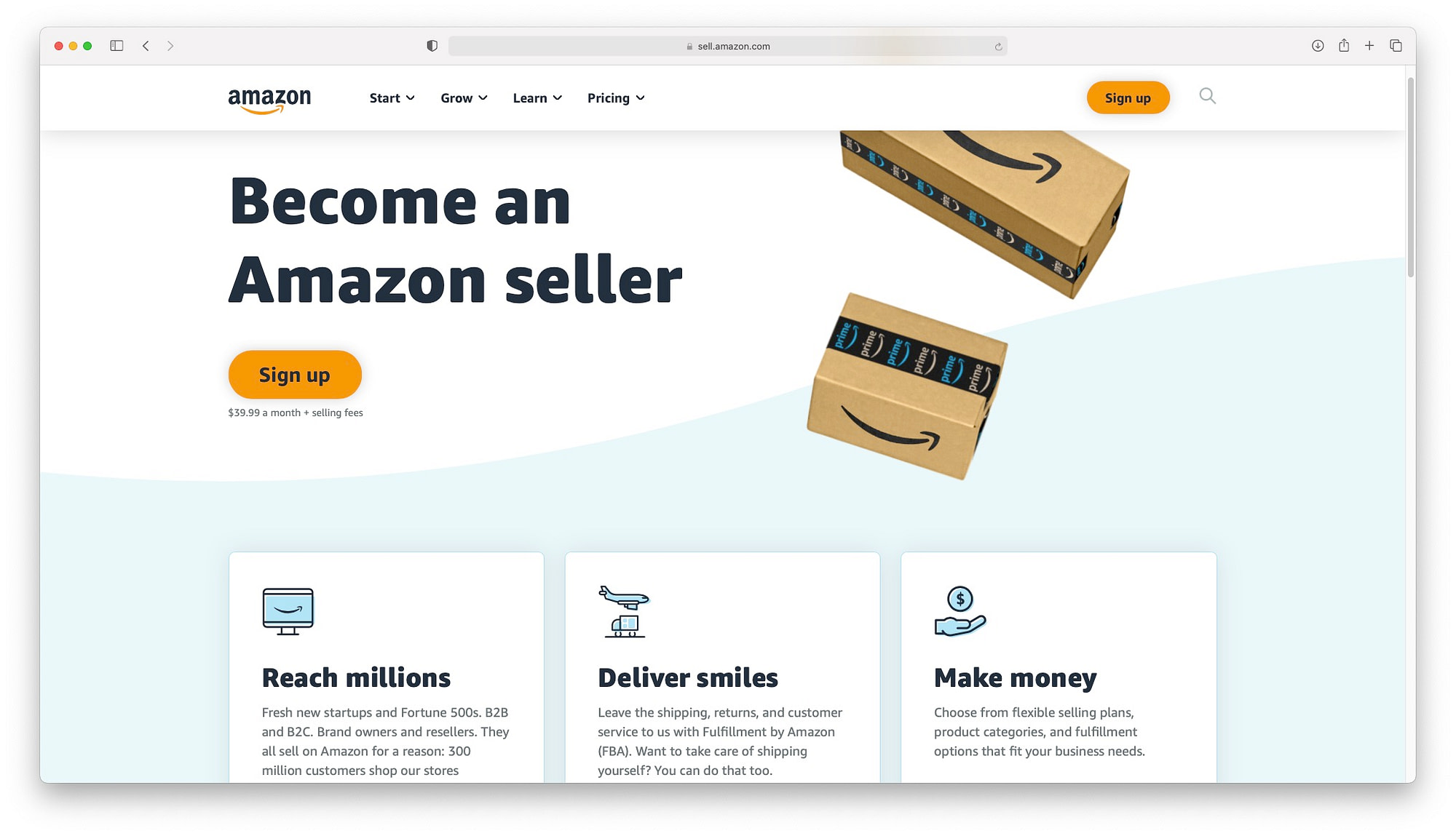 It is easy to sell online when you sign up with Amazon