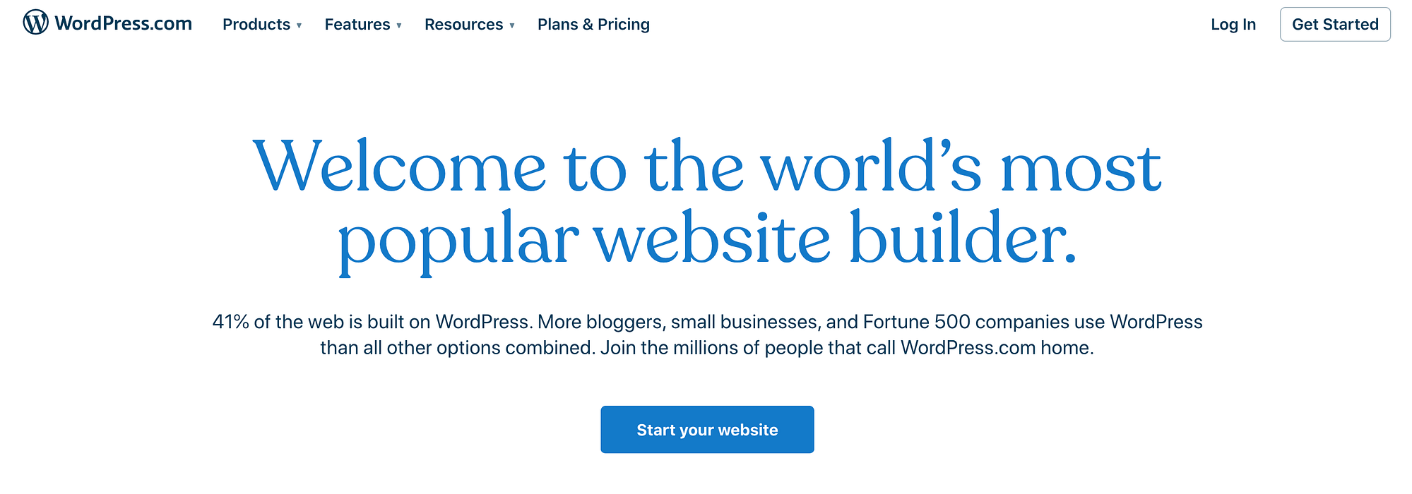 The WordPress.com website builder.