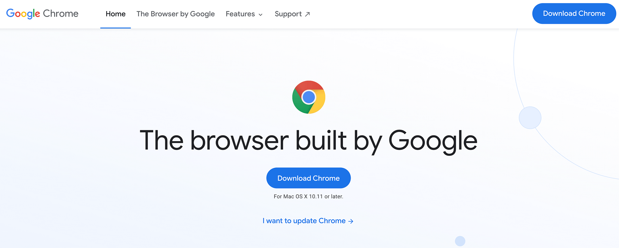The Google Chrome web browser.