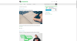 Evernote-blog-WordPress-Front-Page