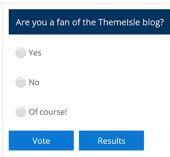 An example of an online poll.