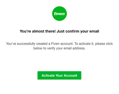 Fiverr account activated