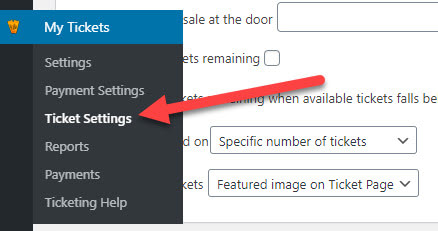 ticket settings button