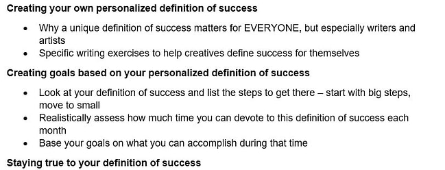 Personalized definition of success brainstorm to revive old blog content
