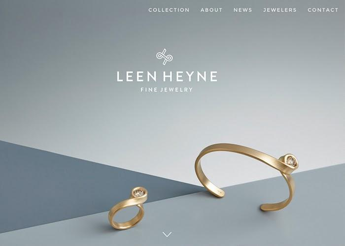The minimalist design of the Leen Heyne website