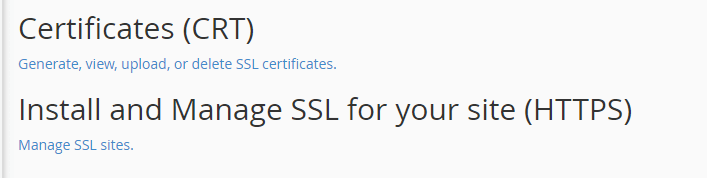 Managing your SSL certificates.