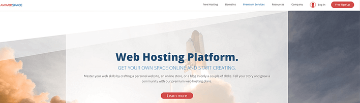 AwardSpace web hosting platform.