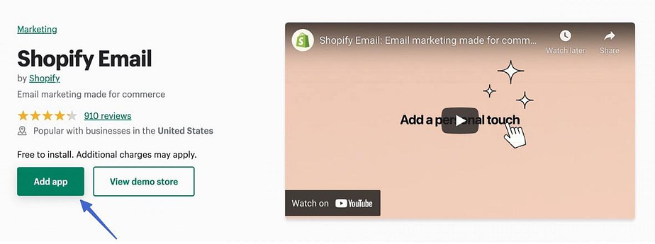 Shopify email app