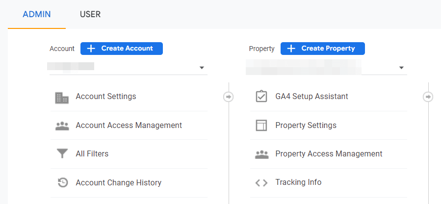 GA4 Setup Assistant option