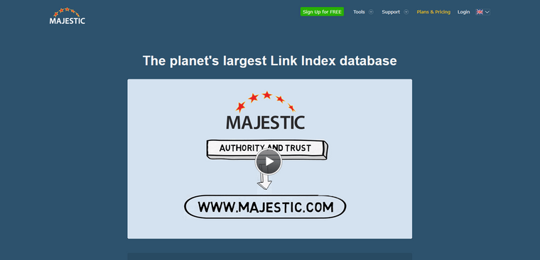 Majestic tool for keyword research