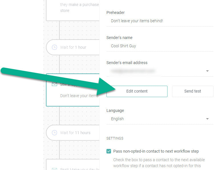 edit content for WooCommerce email marketing