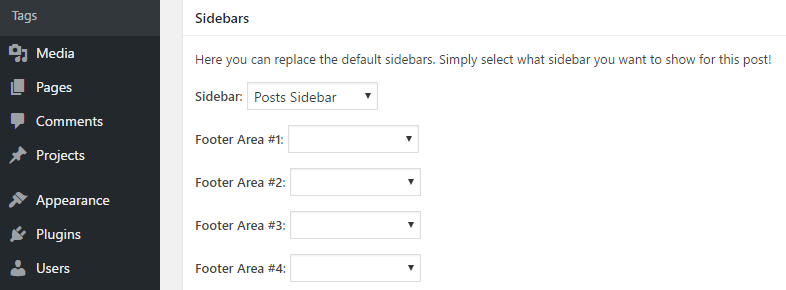 Adding custom sidebars to a specific post.