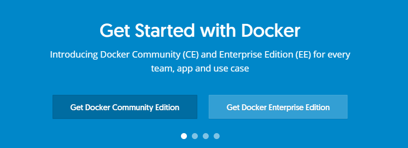 The Docker homepage.