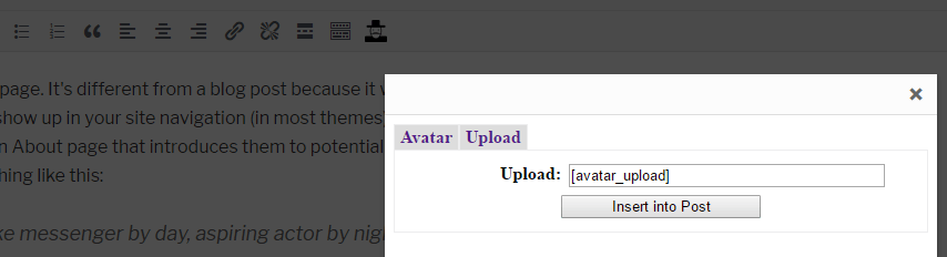 Adding the new avatar upload functionality to your site.