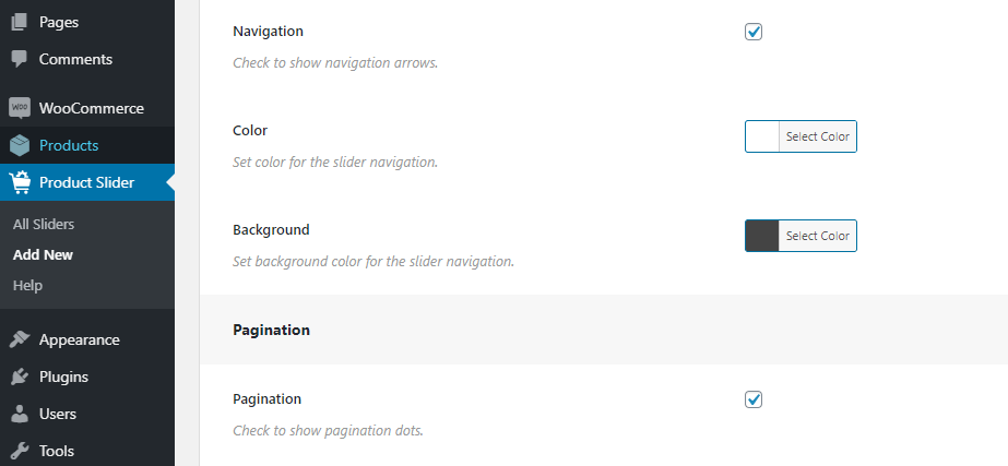 Configuring your pagination and navigation settings.