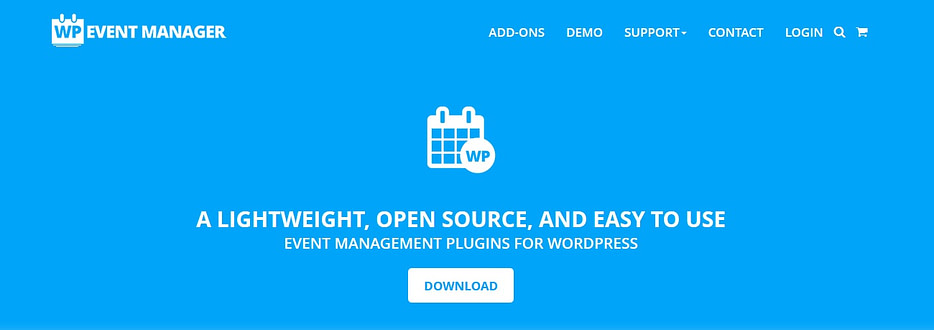 WP Event Manager homepage