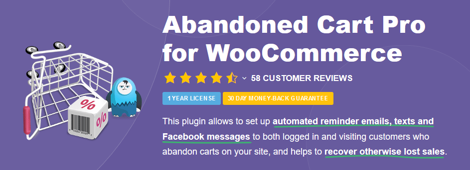 Plugin Abandoned Cart Pro cho WooCommerce.