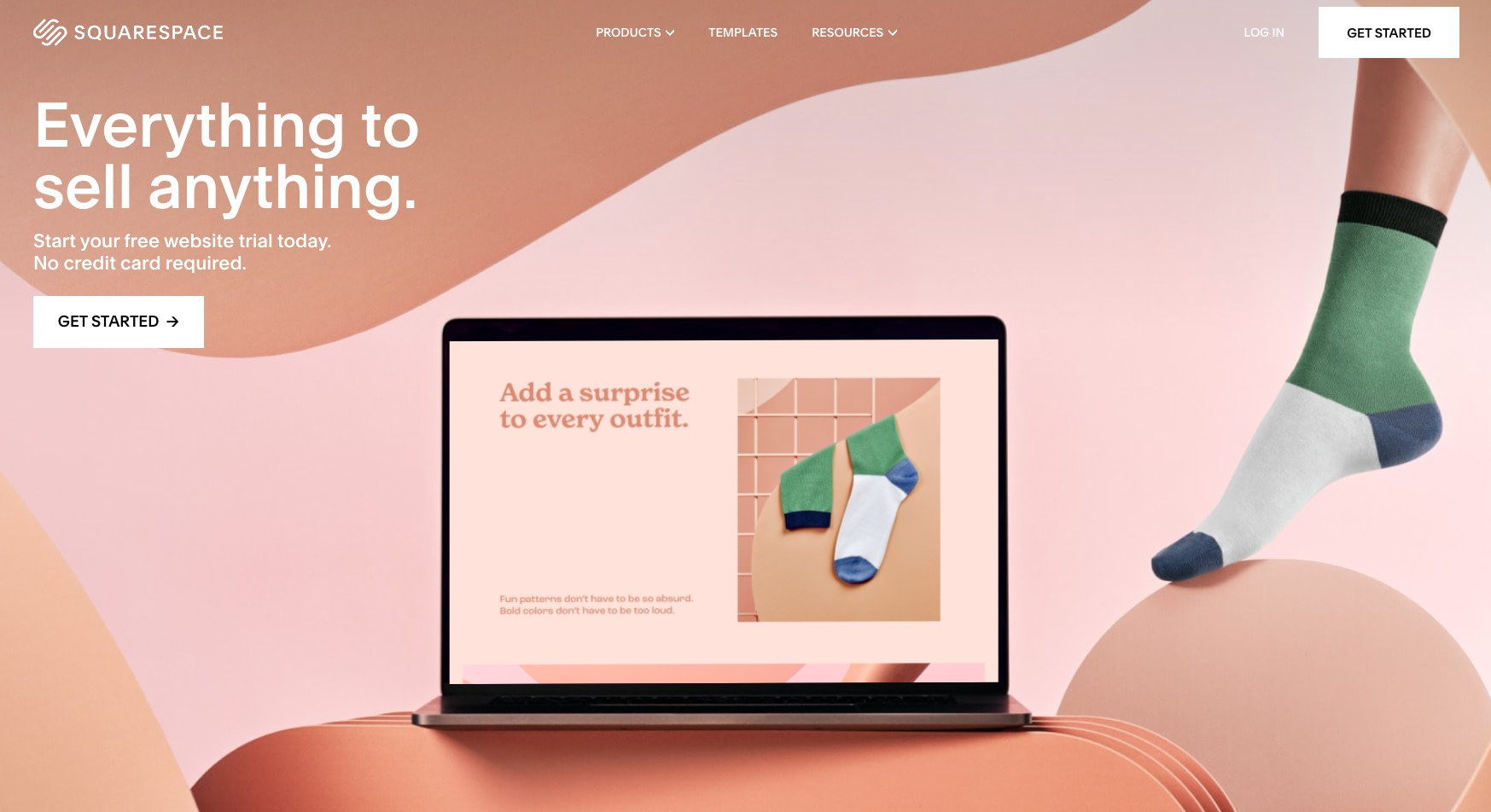 The Squarespace page builder.