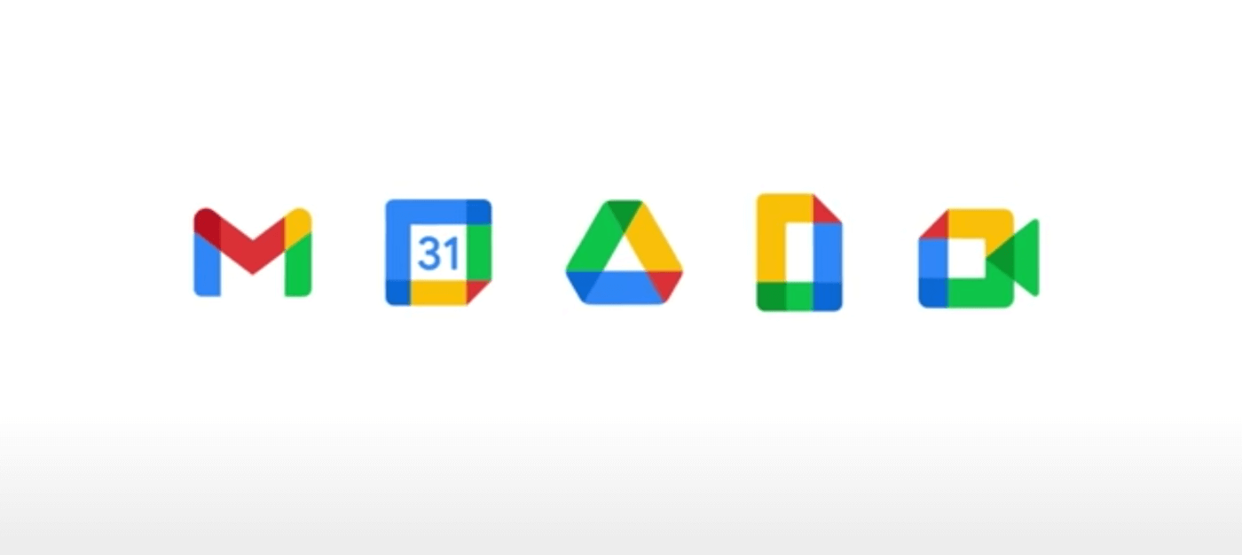 Os novos logotipos do Google Workspace.
