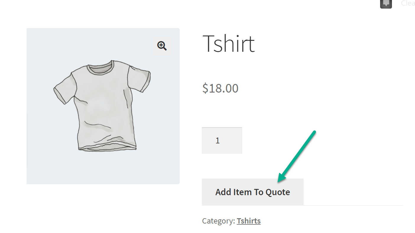 botão para adicionar item - WooCommerce solicita um orçamento