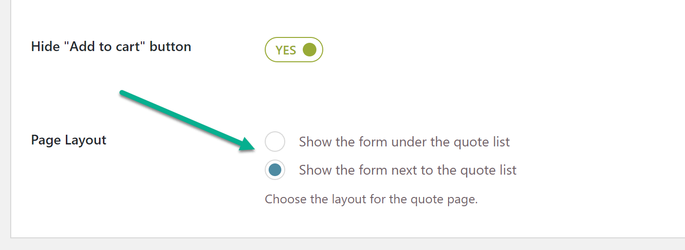 layout de página para WooCommerce solicitar um orçamento