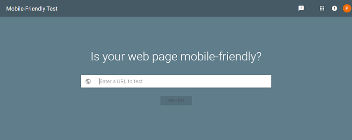 Google's mobile friendly speed test