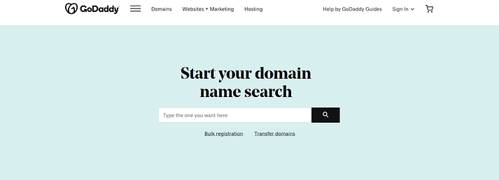 best domain registrars: GoDaddy 