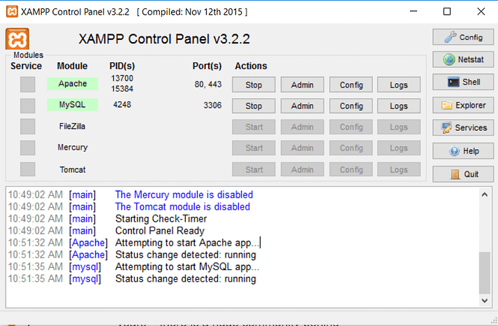 database install