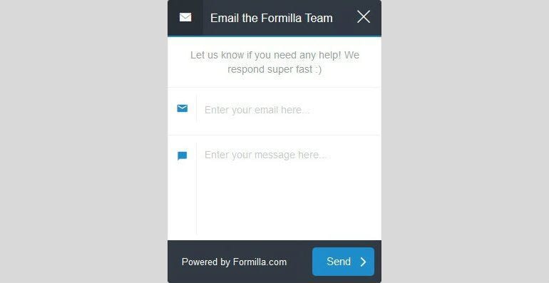 Captura de pantalla del cuadro de chat de formilla