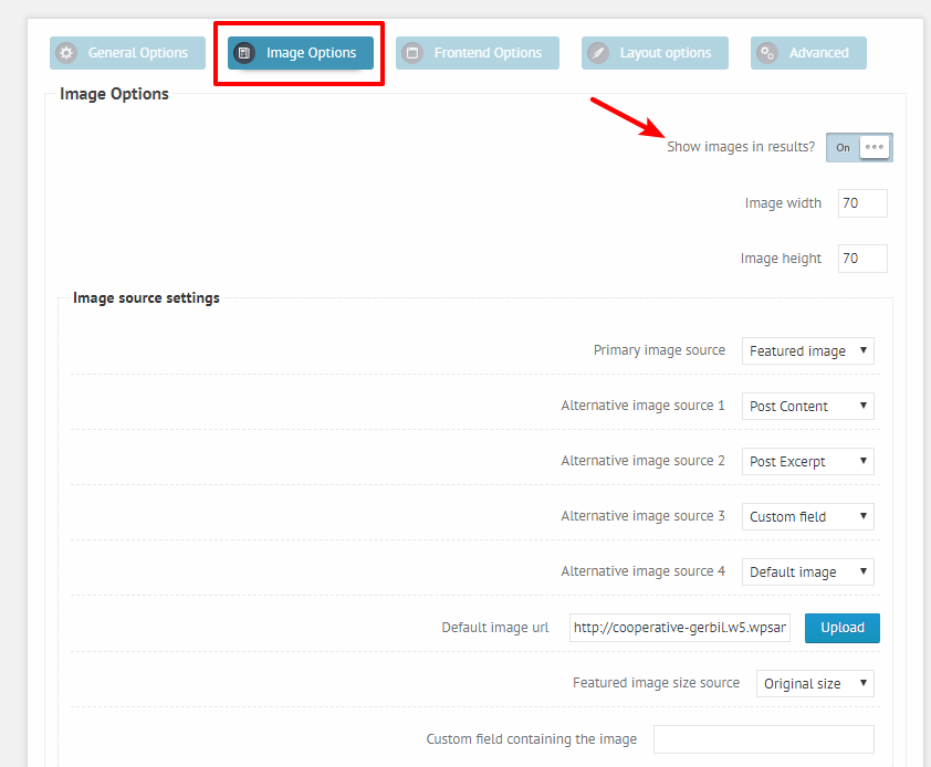 Configure image